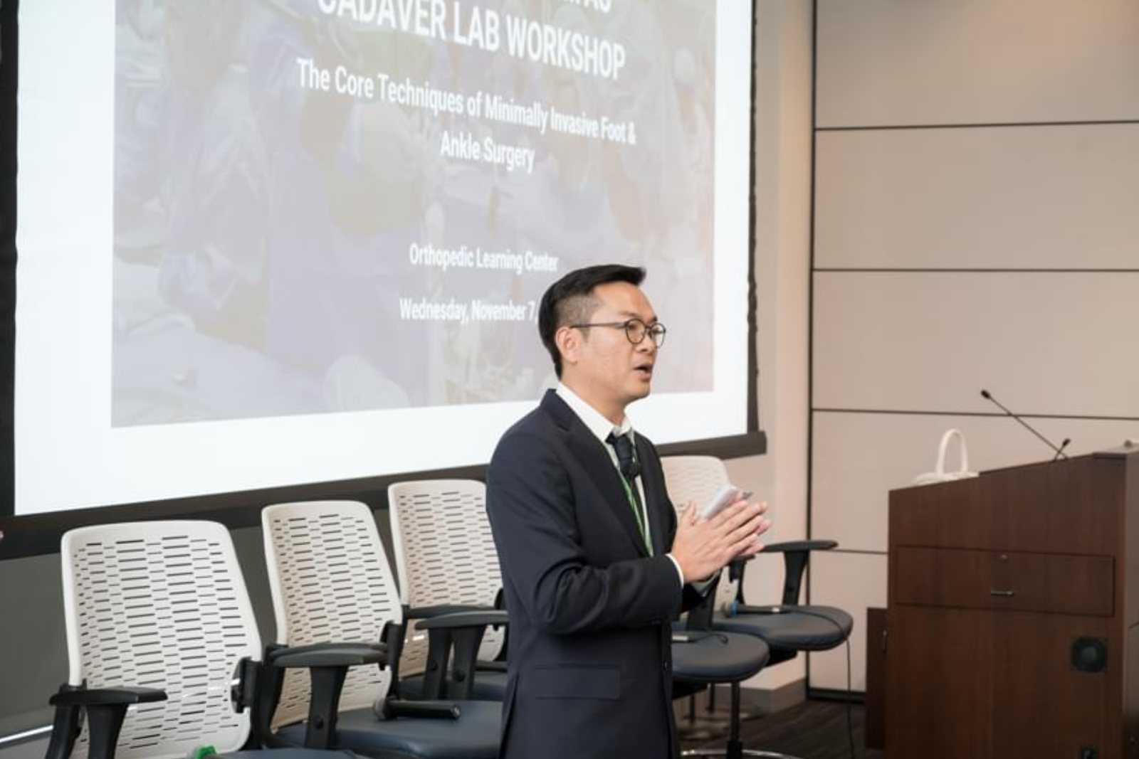 Lecturing at my International MIFAS Cadaver Lab, 2021